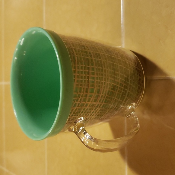 RAFFIAWARE Vintage 50's Tiki Insulated Melmac Cup/Mug Green - Picture 3 of 7